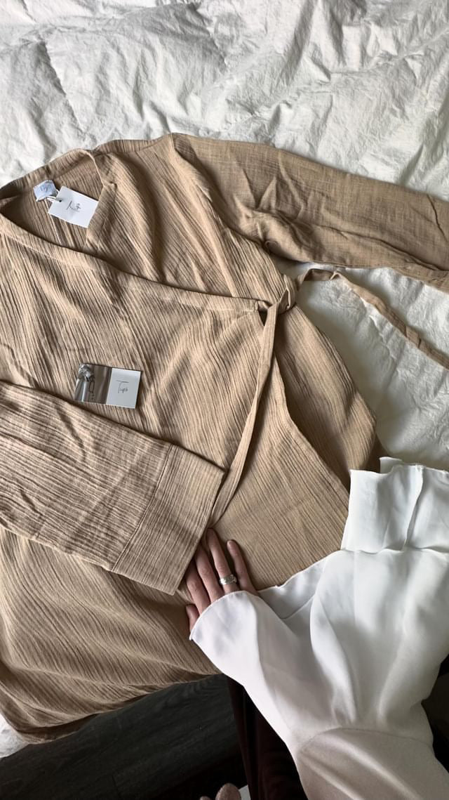 Brown Wrap Dress