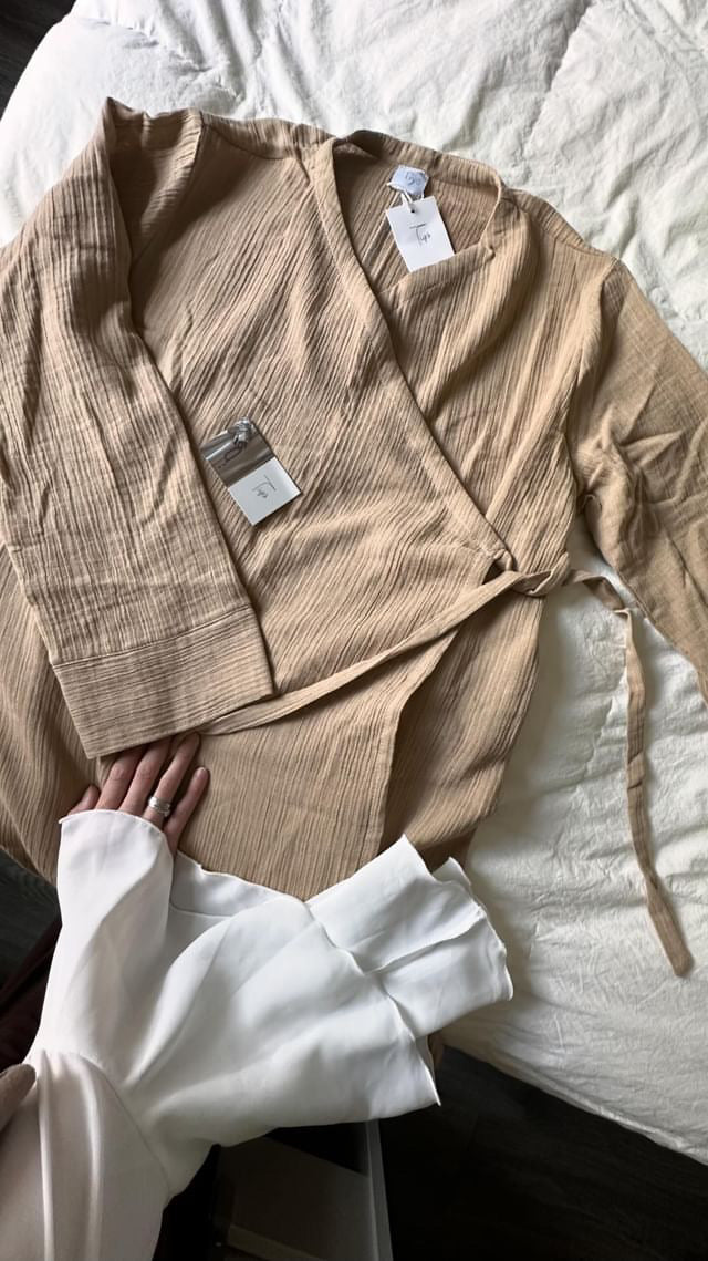 Brown Wrap Dress